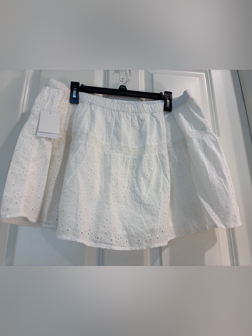 Abound White Eyelet Skater Skirt‎